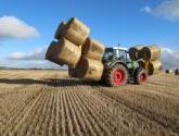 Octa-Quad Bale Handling System - front and rear sections for carrying 12 round bales at a time.