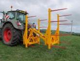 Octa-Quad Bale Handling System - rear section for carrying 8 bales at a time. Showing non-folding tines version.