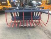 8' Contractor Model Muck Fork and Top Grab c/w Pin and Cone Brackets