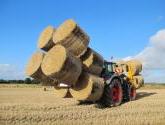 Octa-Quad Bale Handling System - front and rear sections for carrying 12 round bales or 6 Heston bales at a time.